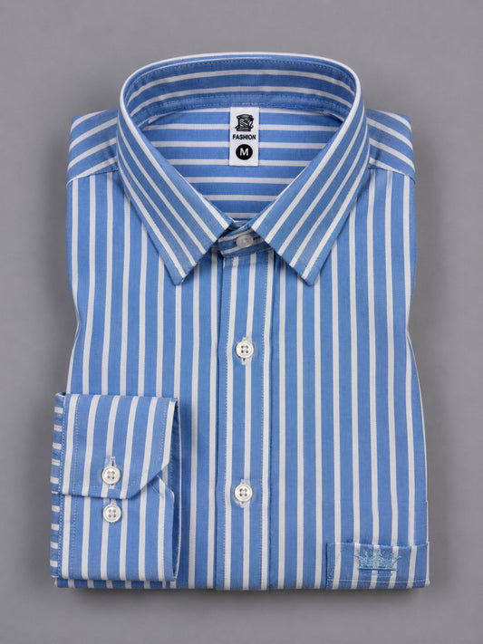 Luxethred Premium SkyBlue Oxford Shirt for Men – Smart Fit & Classic Style