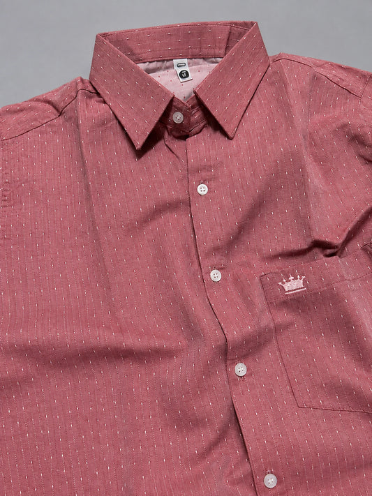 Luxethred Signature Red/Grey Premium Shirt – Smart Formal Wear for Men