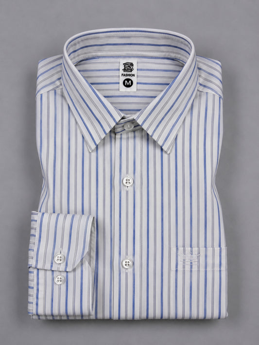 Luxethred Premium Striped Office Wear Formal Shirt for Men – Smart Fit & Classic Style