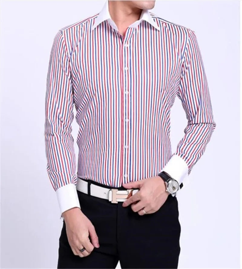 Luxthred Premium Slim Fit Formal Shirts - Textured Full Sleeves Design - Luxethred