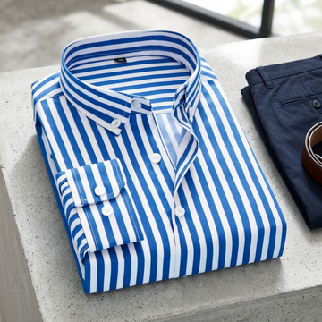 Luxethred Navy Blue Shirt - Longsleeve for Perfect Fit & Style