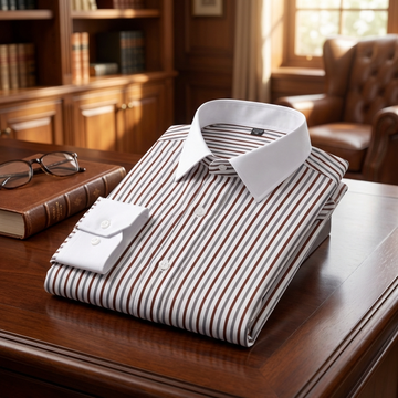 Luxthred luxery multi stripe Regular Fit Formal Shirts - Textured Full Sleeves Design