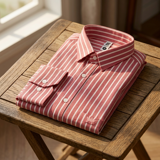 Luxethred Premium Pink Oxford Shirt for Men – Smart Fit & Classic Style
